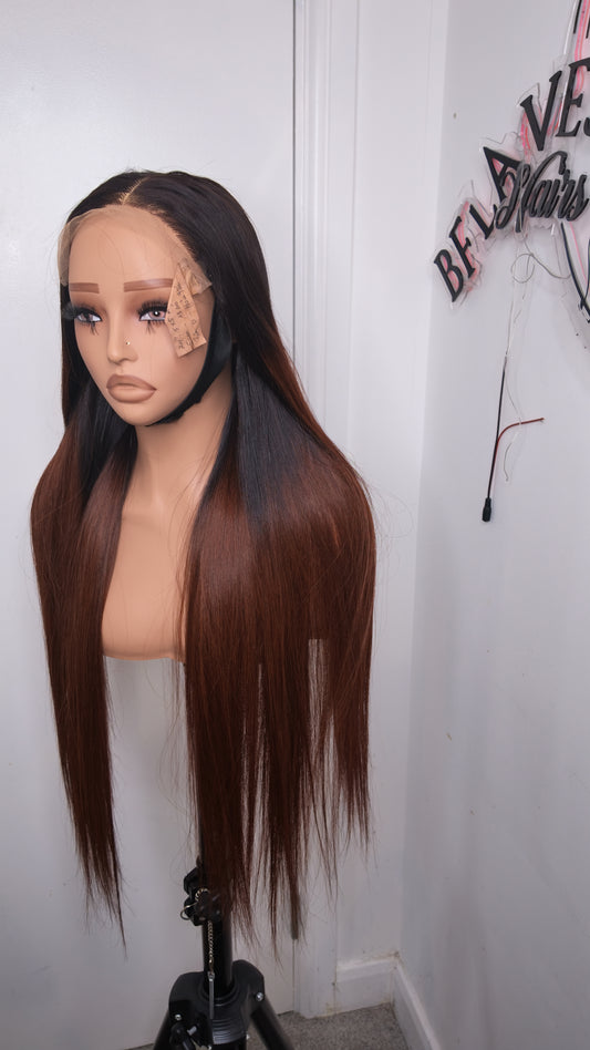 26” 5x5 Glueless sunset bonestraight