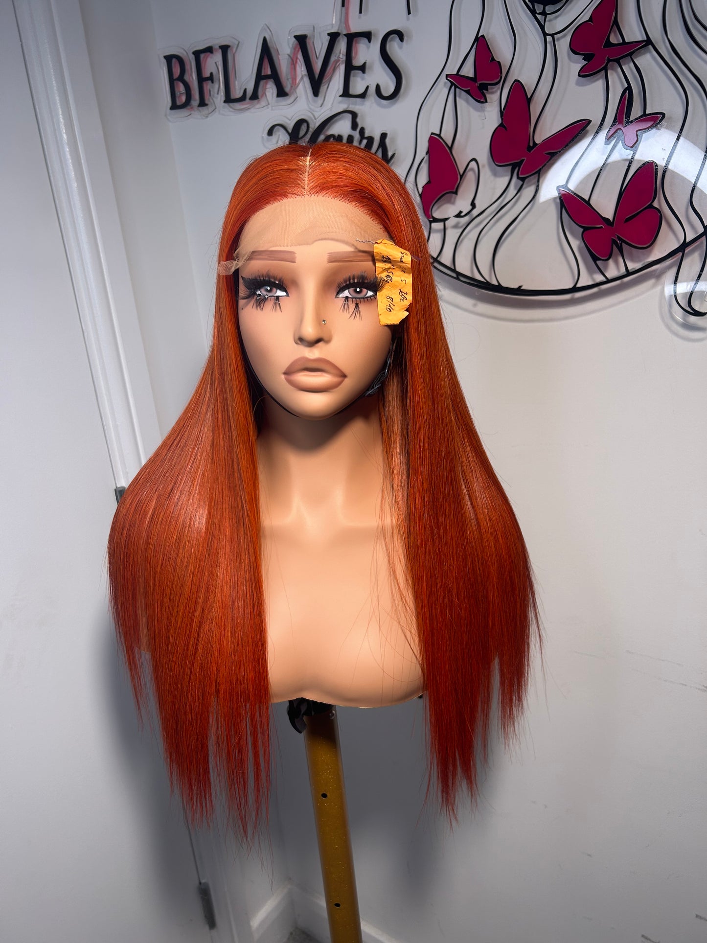 16/18” ginger bonestraight with 5x5 Glueless closure. Website Exclusive 145£