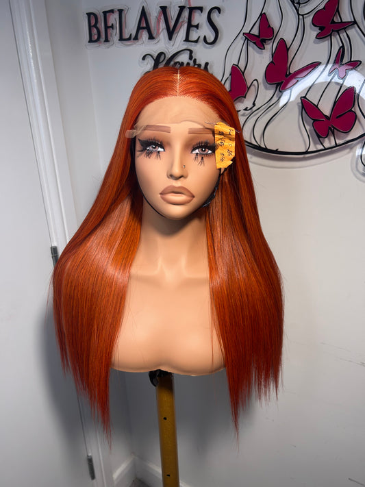 16/18” ginger bonestraight with 5x5 Glueless closure. Website Exclusive 145£