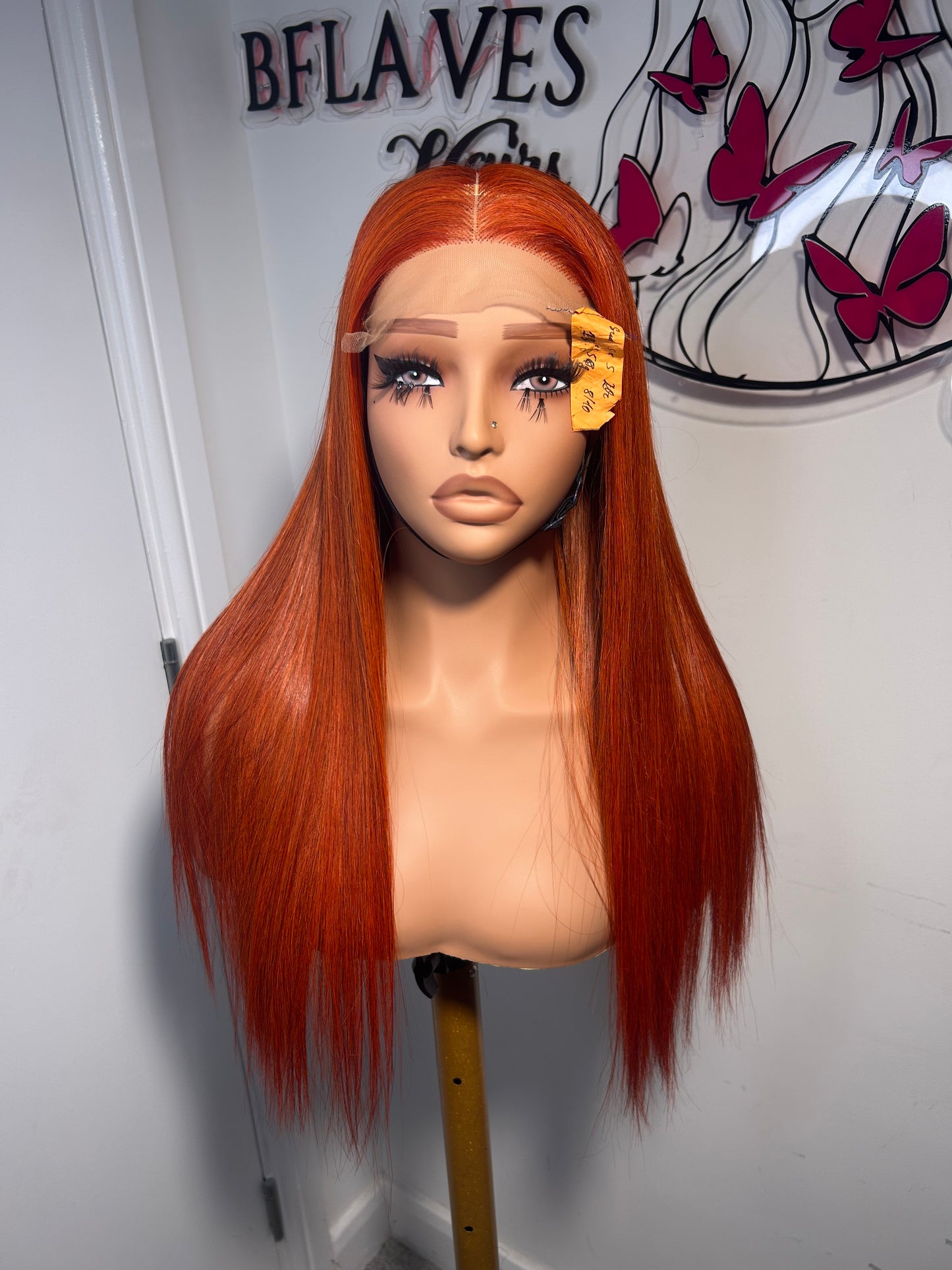 16/18” ginger bonestraight with 5x5 Glueless closure. Website Exclusive 145£