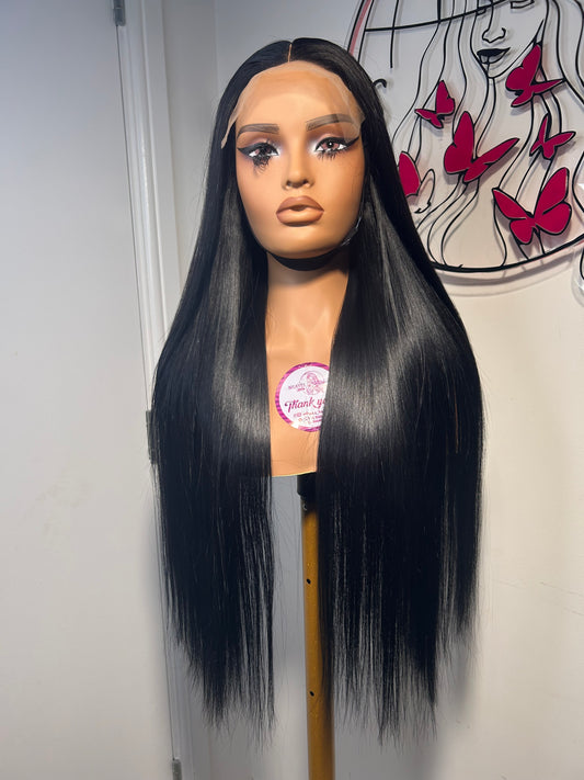 24” SDD bonestraight with 5x5 Glueless Closure. Website Exclusive £250