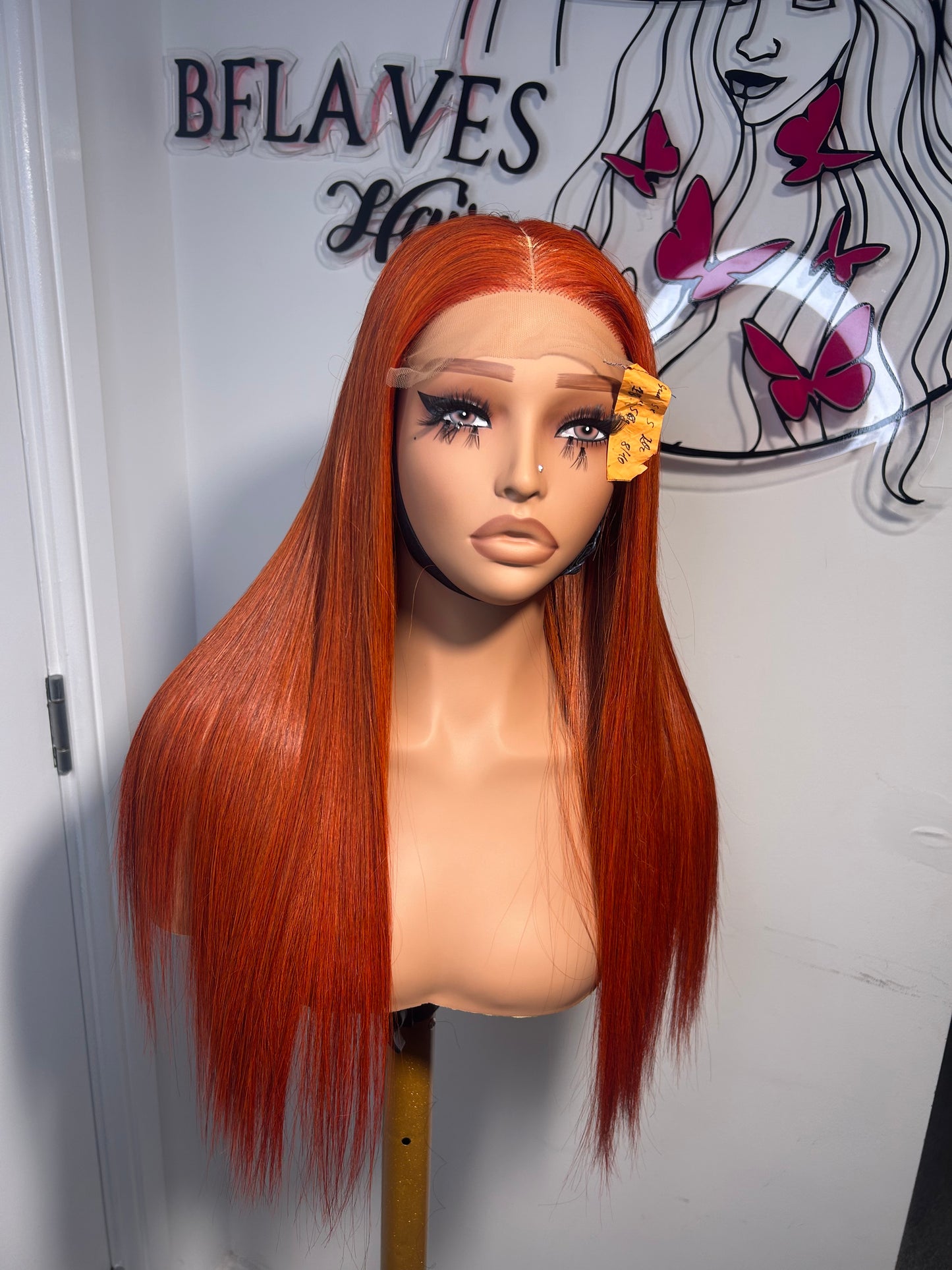 16/18” ginger bonestraight with 5x5 Glueless closure. Website Exclusive 145£