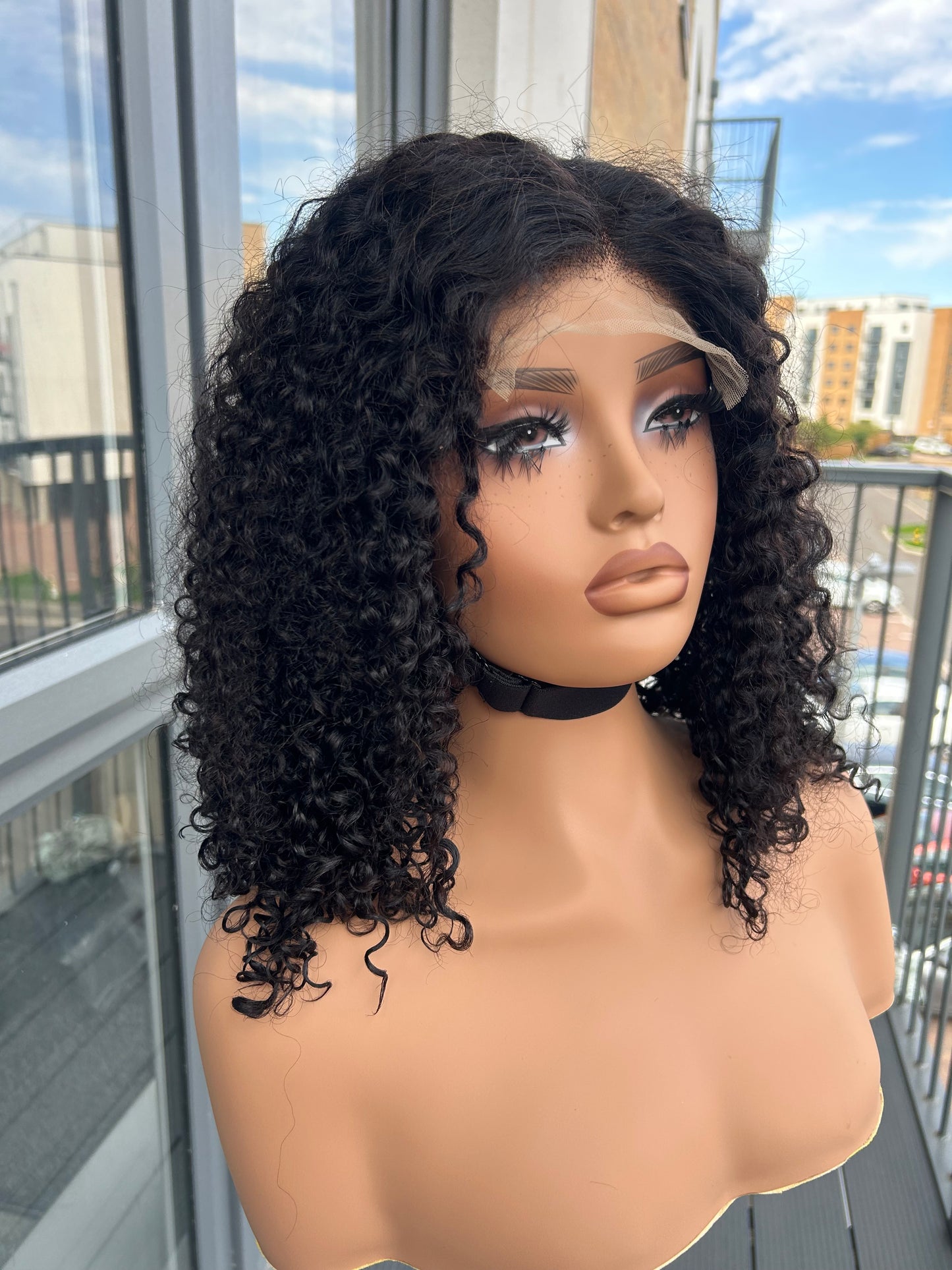 14” Pissy curl with 5x5 Glueless