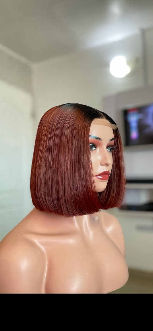 10” SDD copper chestnut bob bonestraight