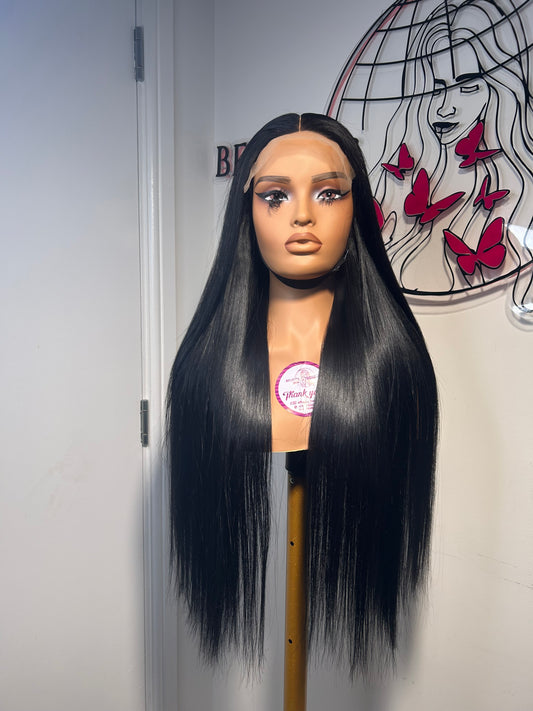 24” SDD bonestraight with 5x5 Glueless Closure. Website Exclusive £250