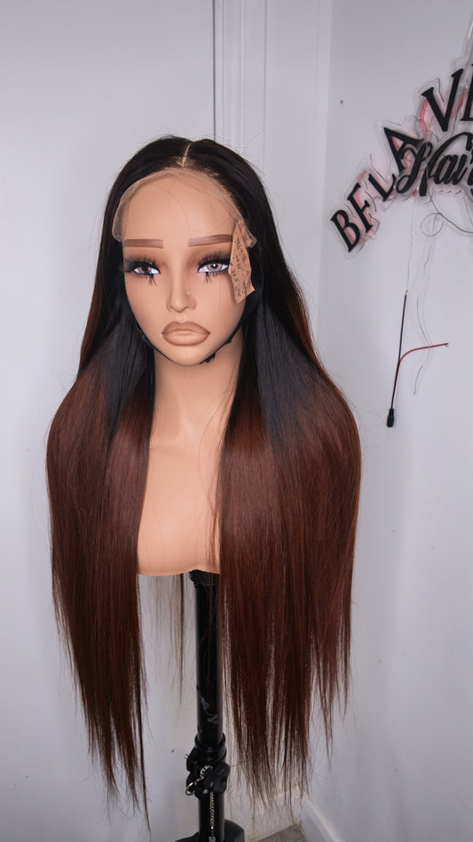 26” 5x5 Glueless sunset bonestraight