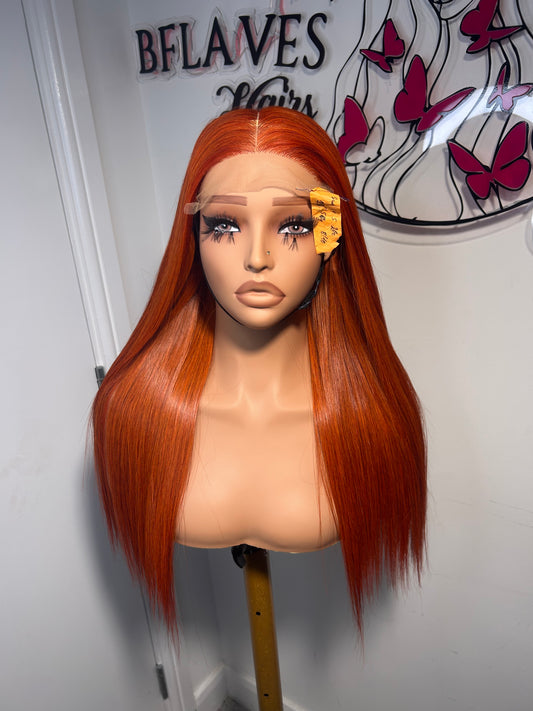 16/18” ginger bonestraight with 5x5 Glueless closure. Website Exclusive 145£